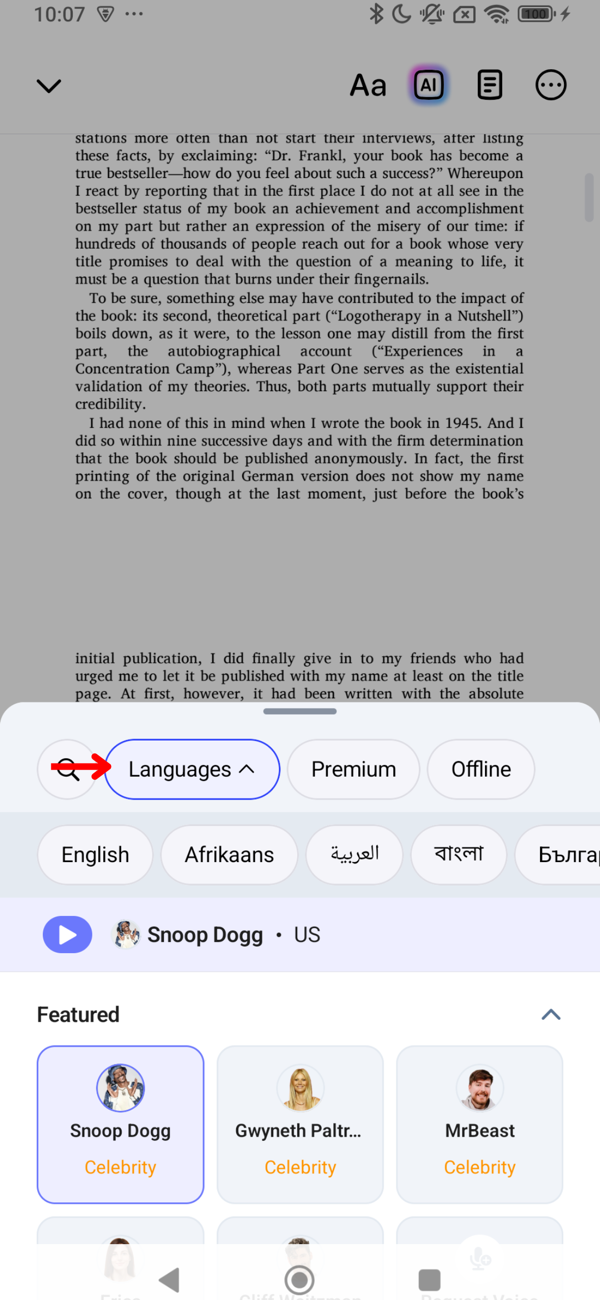 How to Change the Language on the Speechify Android App
